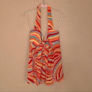 Nanette Lepore silk halter top Sz 8